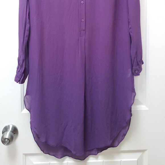 ARITZIA/Babaton - Silk puple long sleeve tunic - Picture 2 of 2